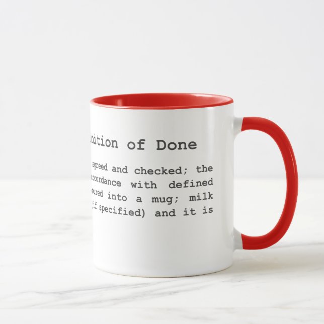 Agile Tea - Definition of Done Mug (Right)