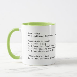 Agile user story acceptance criteria mug