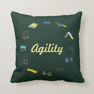Agility Circle Throw Pillow