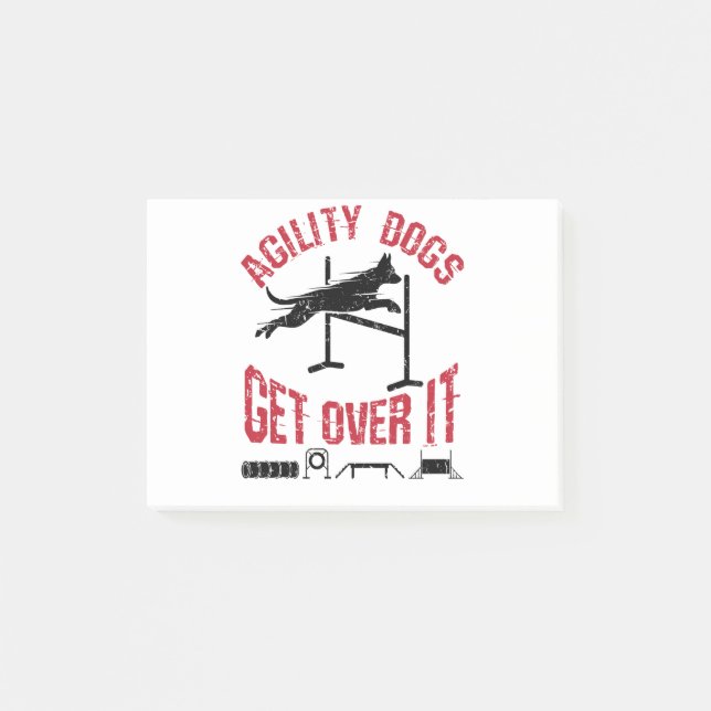 Agility Dogs Get Over It Post-it Notes (Front)