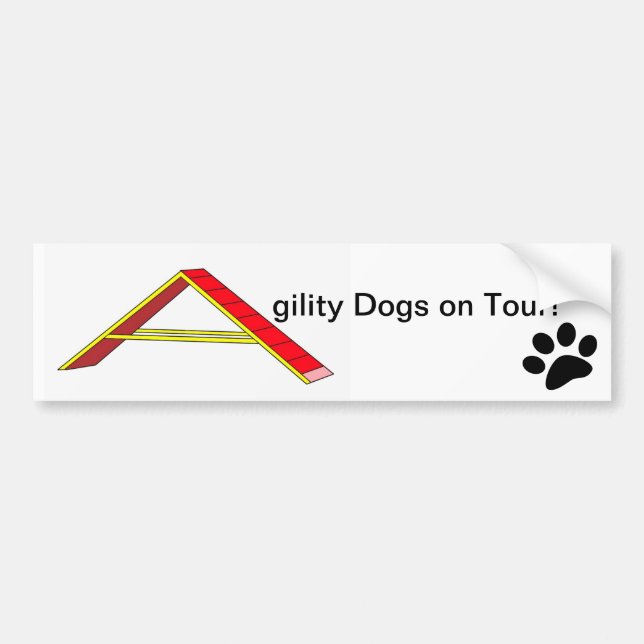 Agility Dogs on Tour Bumper Sticker (Front)