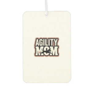 Agility Mom Vintage Dog Agility Silhouette Typogra Air Freshener
