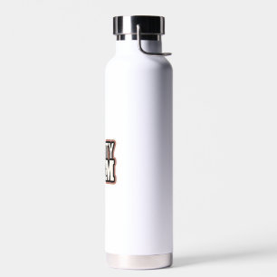 Agility Mom Vintage Dog Agility Silhouette Typogra Water Bottle