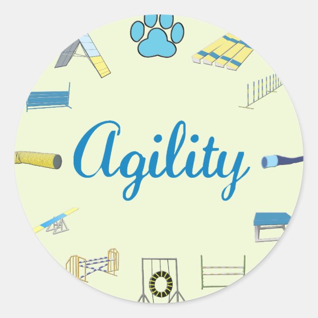 Agility Obstacles Classic Round Sticker (Front)