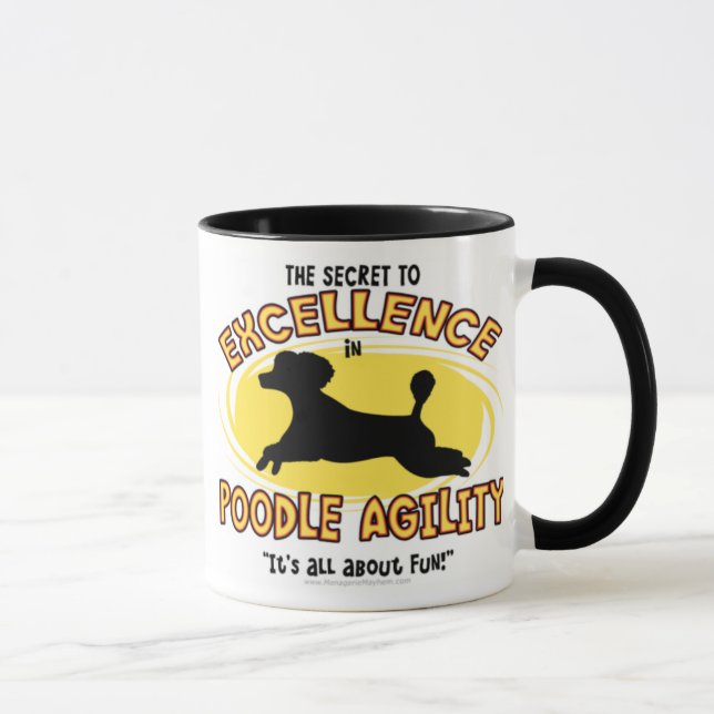 Agility Poodle Secret Mug (Right)
