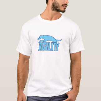Agility Stylized Design in Blue T-Shirt