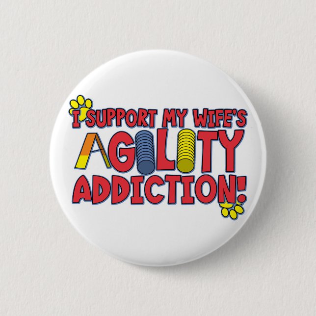 Agility Wife 2 Inch Round Button (Front)