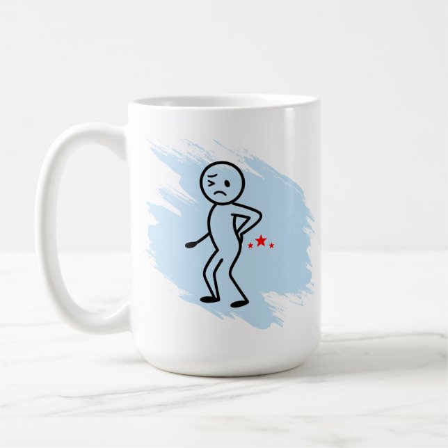 Aging Back Pain Humour Custom Condition Coffee Mug (Left)