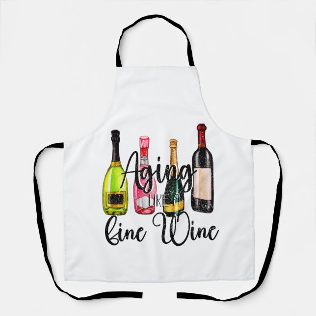 Aging Like a Fine Wine Apron (Front)