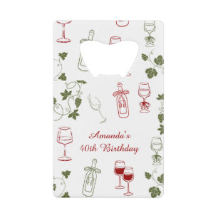 Aging Like Fine Wine Credit Card Bottle Opener
