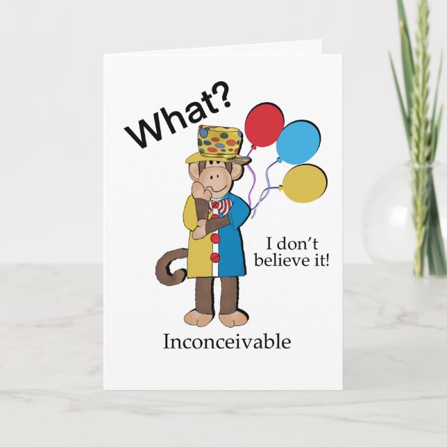 Aging Monkey Birthday Card (Front)