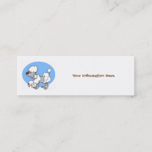 Aging Poodle Cartoon Bookmark Business Cards