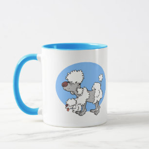 Aging Poodle Cartoon Ceramic Mug