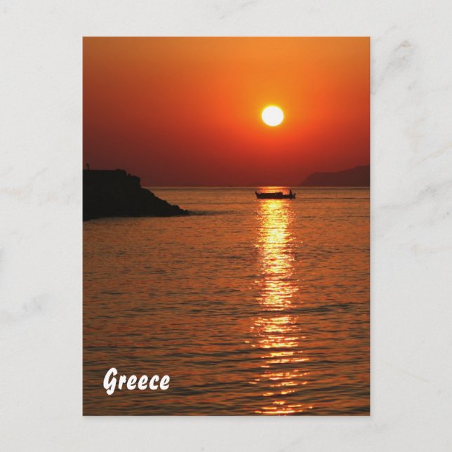 Agios Nikolaos Sunrise Postcard (Front)