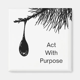 "Agir avec but" Motivational Fridge Magnet