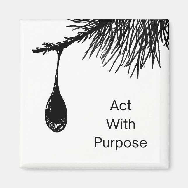 "Agir avec but" Motivational Fridge Magnet (Devant)