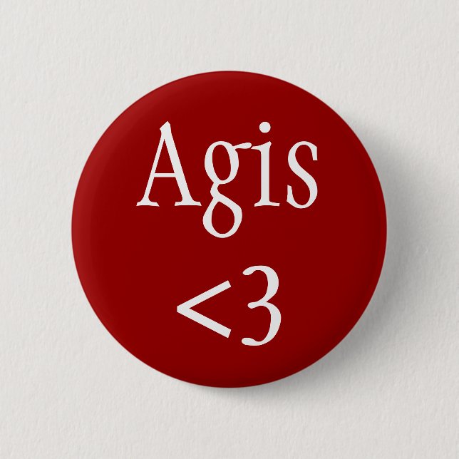 Agis Spartan King Badge 2 Inch Round Button (Front)