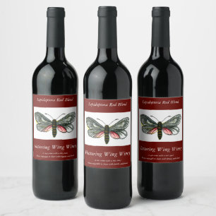 Aglaope infausta - Almond-Tree Leaf Skeletonizer Wine Label
