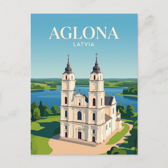 Aglona Basilica Latvia Postcard (Front)