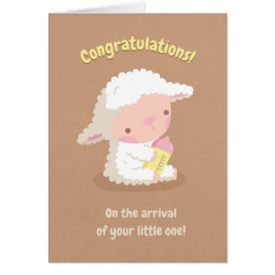 Agneau mignon de bébé de félicitations nouveau-né