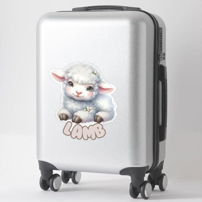 AGNEAU - STICKER DE NURSERIE (Sur valise)