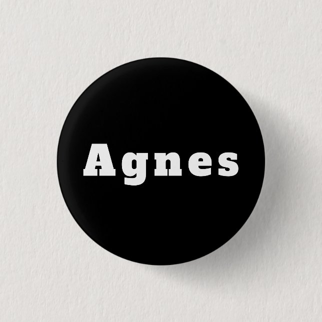 Agnes 1 Inch Round Button (Front)