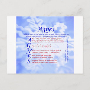 Agnes Acrostic Postcard