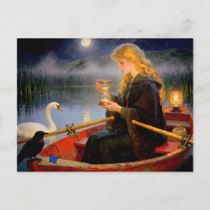 Agnes and the Measure of Sand – A Woman’s Portrait Holiday Postcard