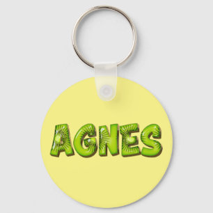 Agnes Name Kiwi Design Schlüsselanhänger Keychain