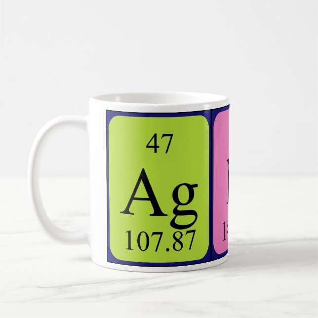 Agnes periodic table name mug (Left)