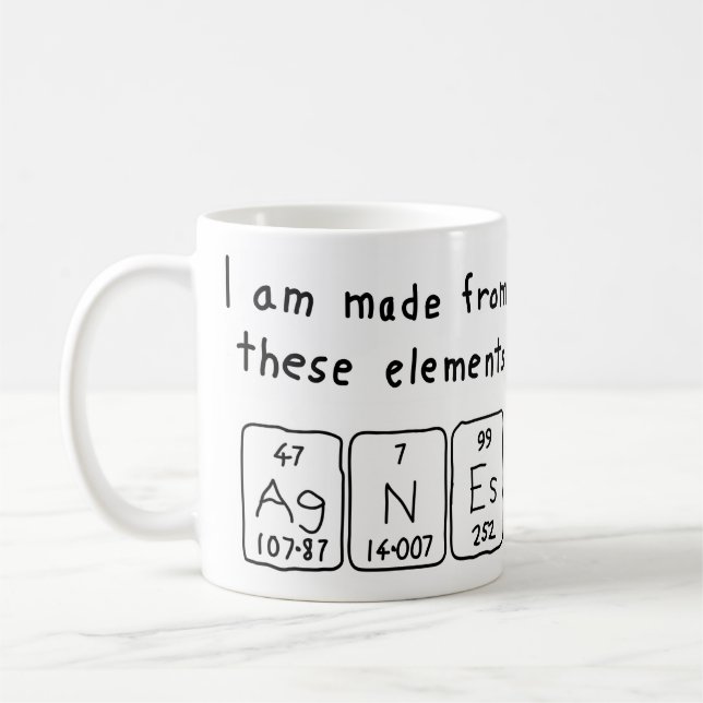 Agnes periodic table name mug (Left)