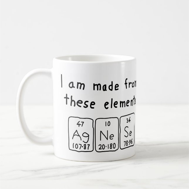 Agnese periodic table name mug (Left)