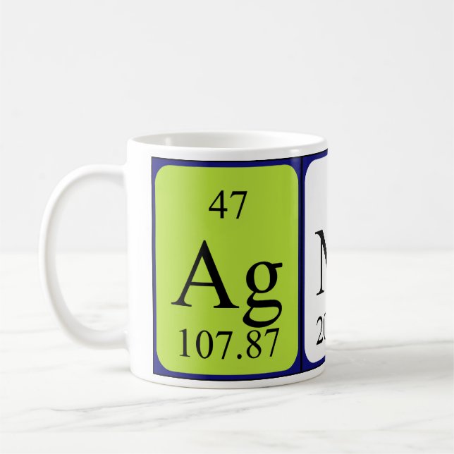 Agneta nom de table périodique mug (Gauche)