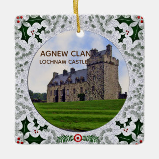 Agnew Clan's Lochnaw Castle Holly Berries Xmas Ceramic Ornament