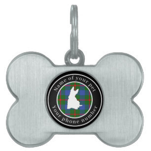 Agnew Tartan Scottie Dog Personalized Pet ID Tag