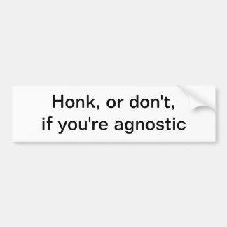 agnostic bumper sticker