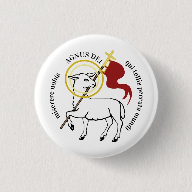 Agnus Dei  1 Inch Round Button (Front)
