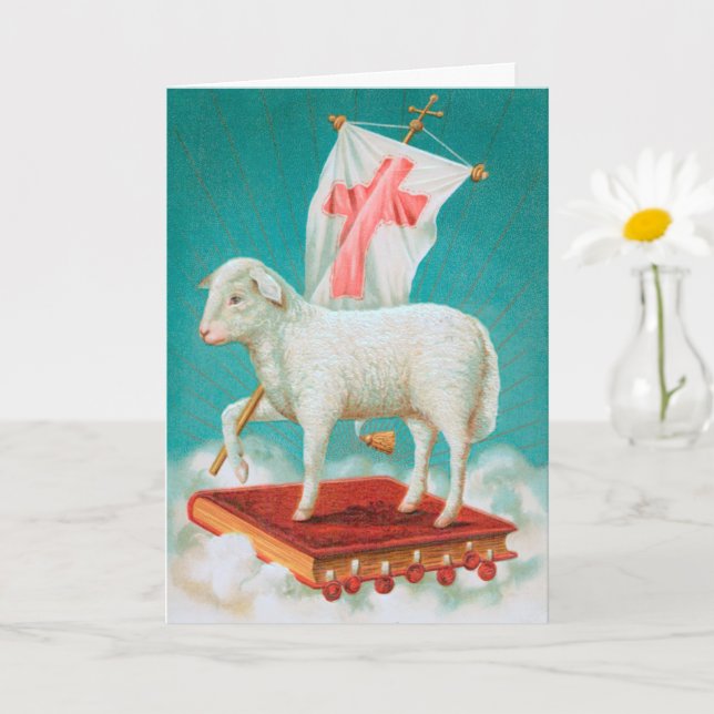 Agnus Dei / Christian Paschal Lamb Generic Card (Small Plant)