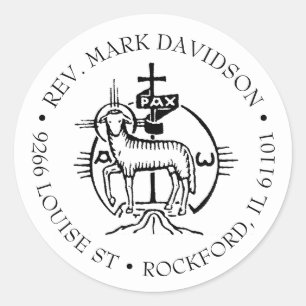 Agnus Dei Lamb of God Religious Priest Classic Round Sticker