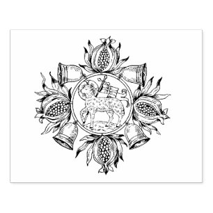 Agnus Dei  Lamb of God Religious Rubber Stamp