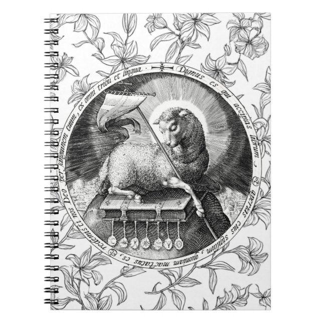 Agnus Dei Lamb Of God Spiral Notebook  (Front)