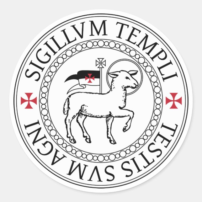Agnus Dei Templar Sticker (Front)