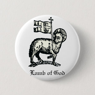 Agnus Dei The Paschal Lamb of God Fine Art  2 Inch Round Button