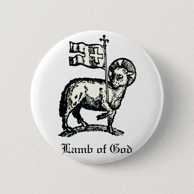 Agnus Dei The Paschal Lamb of God Fine Art  2 Inch Round Button (Front)