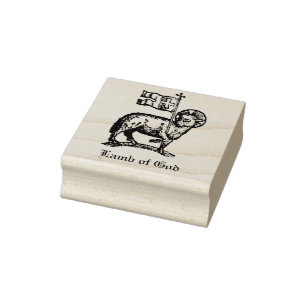Agnus Dei The Paschal Lamb of God Fine Art  Rubber Stamp