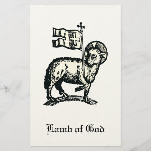 Agnus Dei The Paschal Lamb of God Fine Art  Stationery