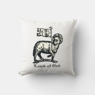 Agnus Dei The Paschal Lamb of God Fine Art Throw Pillow