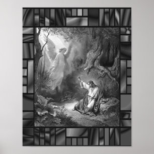 Agony In Garden Dore Jesus And Angel  Poster
