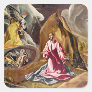 Agony in the Garden of Gethsemane, c.1590's Square Sticker