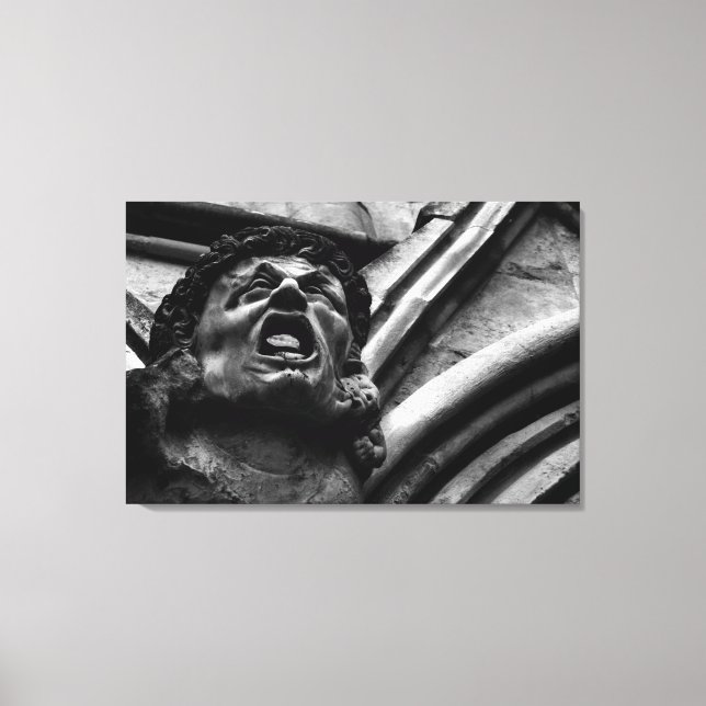Agony of the Biting Imps Gothic Gargoyle Canvas Print (Front)